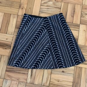Zara Navy/White Brocade Mini Skirt